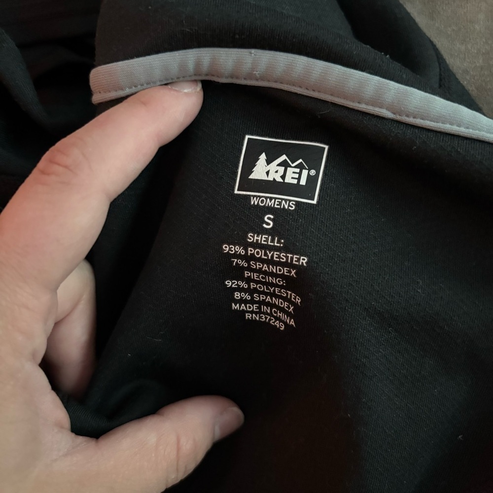 REI Women's Black and Gray pullover hoodie - Picture 3 of 6